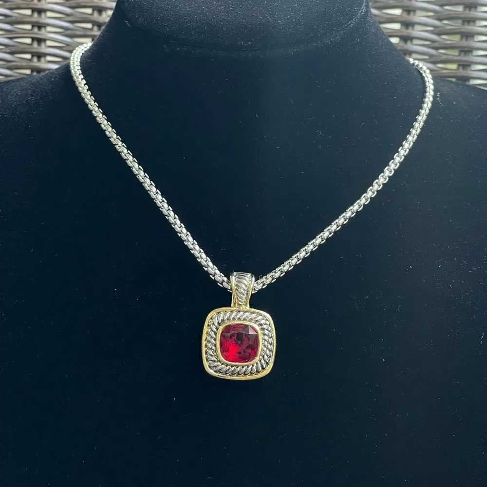 CABLE RUBY BRIDAL NECKLACE